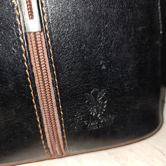 Vera Pelle" Italian leather crossbody bag - Picture 2 of 7